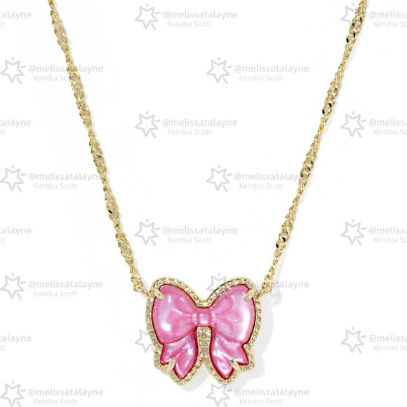Kendra Scott Jewelry - Haley Bow Gold Short Pendant Necklace